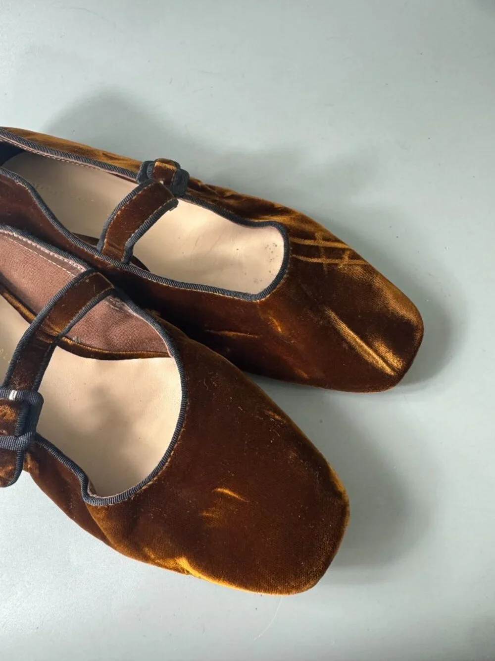 Loeffler Randall Dark Brown Velvet Ginger Mary Janes, Size 9 1/2